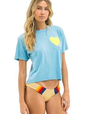 AVN Heart Boyfriend Tee Aqua